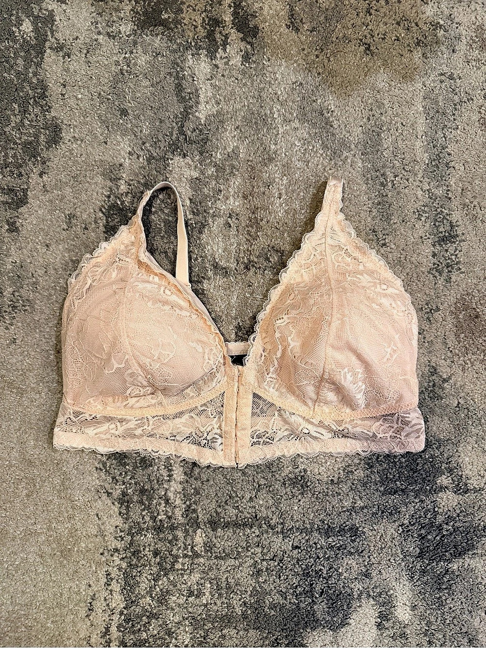 Pure Beauty by René Rofé Floral Lace Bra Pink Size 3X